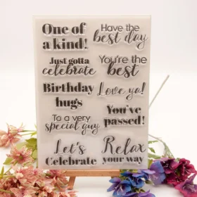 Celebration Letters Clear Stamp Set