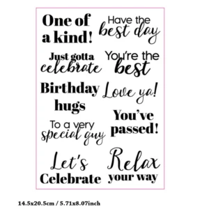 Celebration Letters Clear Stamp Set - detail view | clear stamp
