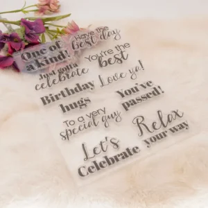 Celebration Letters Clear Stamp Set - lifestyle photo | clear stamp