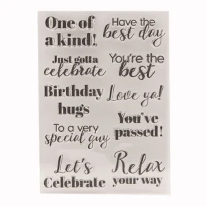 Celebration Letters Clear Stamp Set - packaging photo | clear stamp