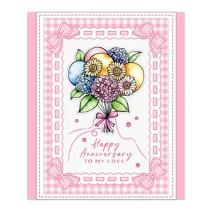 Sumflying Champagne Flowers Anniversary Clear Stamps Champagne Flowers Clear Stamps 03