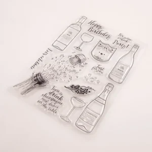 Champagne Party Stamp Set - lifestyle photo | clear stamp