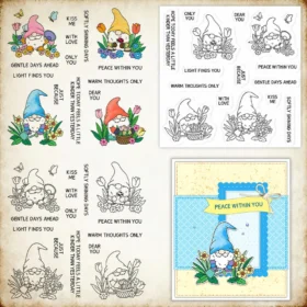 Sumflying Childlike Gnomes Flowers Clear Stamps