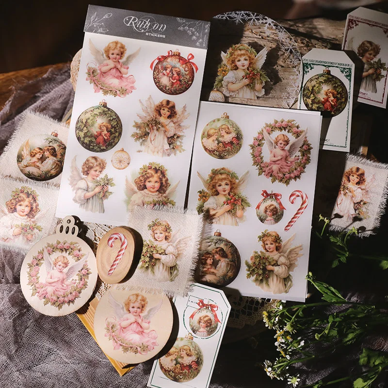 Christmas Angel Rub On Transfer Stickers - 2 Sheets Pack - detail image 1