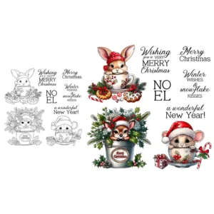 Christmas Animal Mugs Clear Stamps 05
