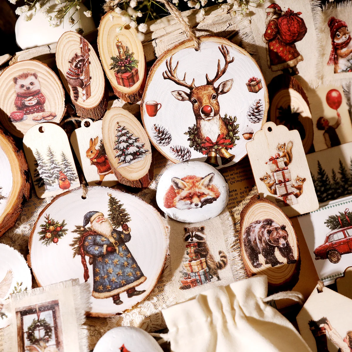 Christmas Animal Rub On Transfer Stickers - 3 Sheets Pack - detail image 2