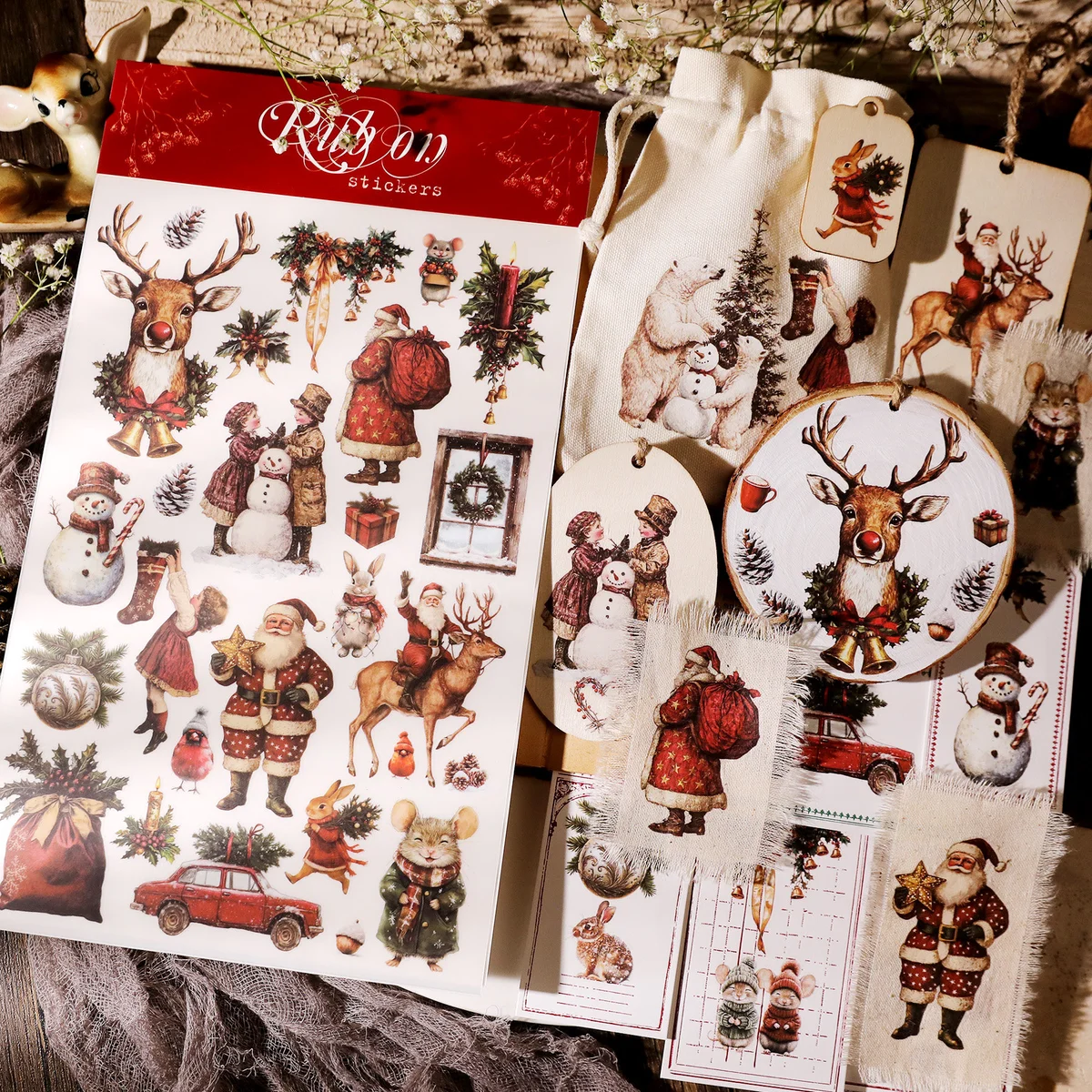 Christmas Animal Rub On Transfer Stickers - 3 Sheets Pack - detail image 10