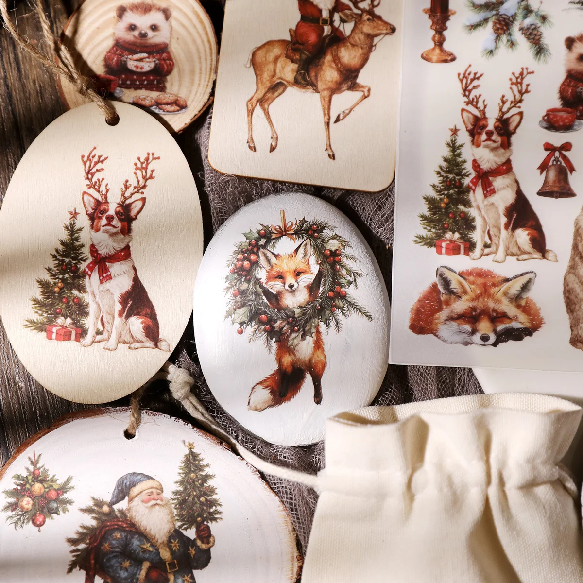 Christmas Animal Rub On Transfer Stickers - 3 Sheets Pack - detail image 11