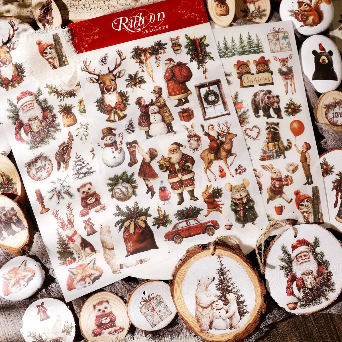 Christmas Animal Rub On Transfer Stickers - 3 Sheets Pack - detail image 16