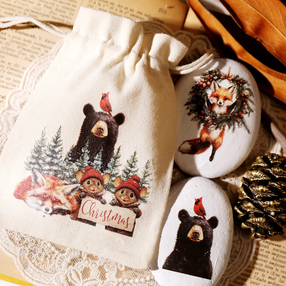 Christmas Animal Rub On Transfer Stickers - 3 Sheets Pack - detail image 17