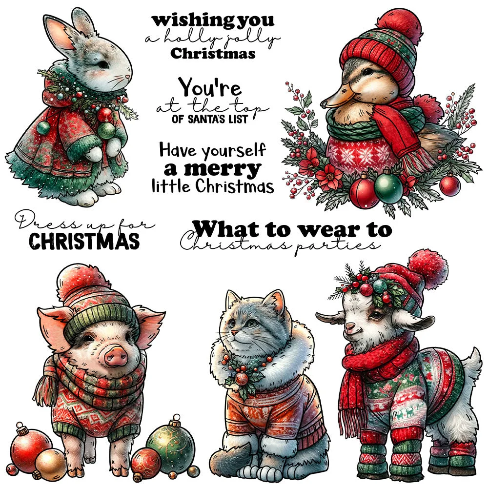 Christmas Animals Clear Stamps 2 00 Christmas Animals Clear Stamps 2 00