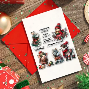 Sumflying Christmas Animals Deer Bear Clear Stamps Christmas Animals Clear Stamps 2 03