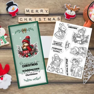 Sumflying Christmas Animals Deer Bear Clear Stamps Christmas Animals Clear Stamps 2 04