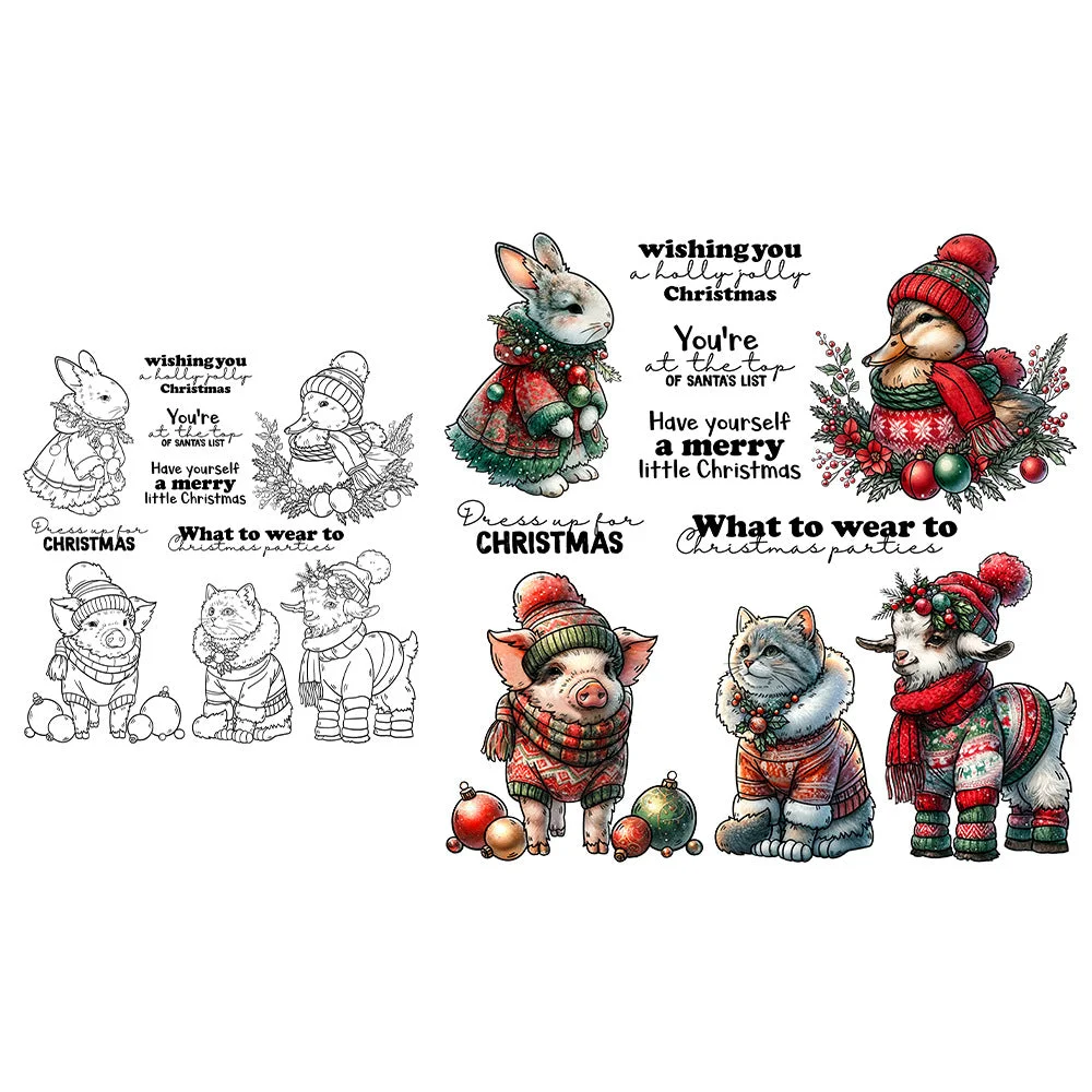 Christmas Animals Clear Stamps 2 05 Christmas Animals Clear Stamps 2 05