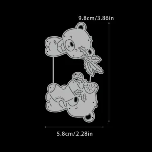 Sumflying Holiday Christmas Bear Metal Cutting Dies Christmas Bear Metal Cutting Dies 1 02