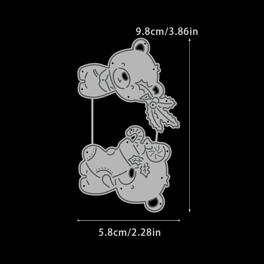 Christmas Bear Metal Cutting Dies 1 02 Christmas Bear Metal Cutting Dies 1 02