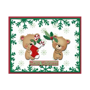 Sumflying Holiday Christmas Bear Metal Cutting Dies Christmas Bear Metal Cutting Dies 1 04