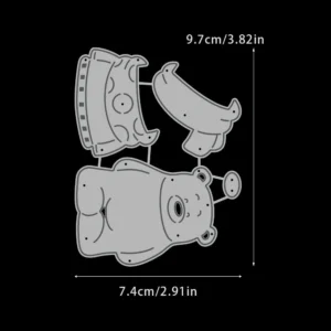 Sumflying Christmas Teddy Bear Metal Cutting Dies Christmas Bear Metal Cutting Dies 02
