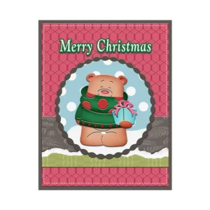 Sumflying Christmas Teddy Bear Metal Cutting Dies Christmas Bear Metal Cutting Dies 04