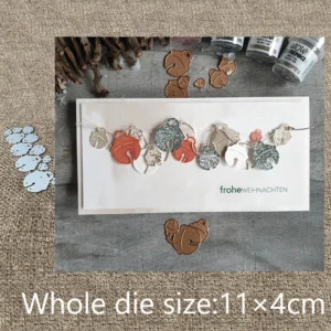 Sumflying Christmas Bells metal cutting die - usage example