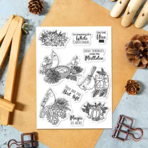 Sumflying Christmas Bird Cardinal Clear Stamps Christmas Bird Clear Stamps 05