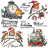 Christmas Bird On Branch Clear Stamps 00