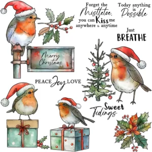 Christmas Birds Clear Stamps 1 00