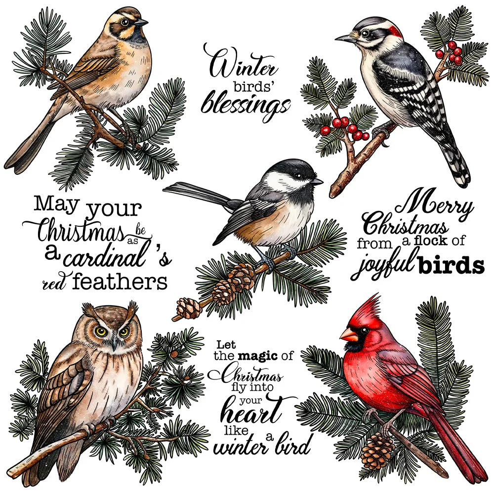 Christmas Birds Clear Stamps 2 00 Christmas Birds Clear Stamps 2 00