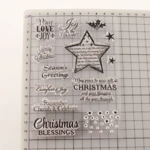 Christmas Blessing Stamp Set - detail view | clear stamp