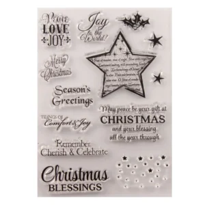 Christmas Blessing Stamp Set - packaging photo | clear stamp