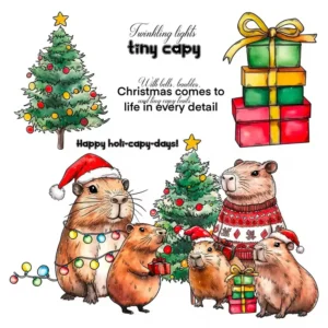 Christmas Capybara Clear Stamps 00