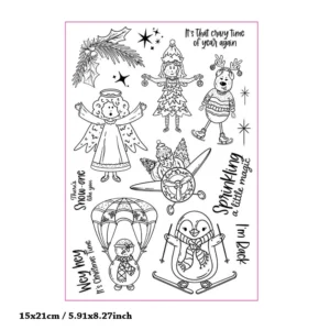Christmas Characters Clear Stamp Set - detail view | clear stamp