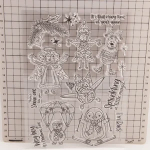 Christmas Characters Clear Stamp Set - size chart | clear stamp