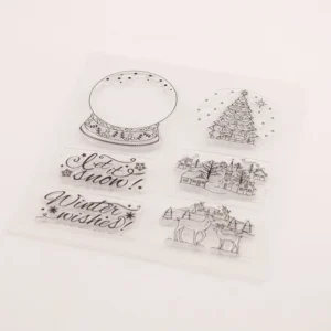 Christmas Crystal Ball Stamp Set - packaging photo | clear stamp