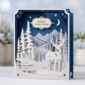 Christmas Deer Trees Metal Cutting Dies Christmas Deer Card Layered 01