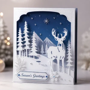 Christmas Deer Trees Metal Cutting Dies Christmas Deer Card Layered 02