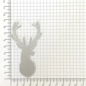 Sumflying Christmas Deer Head metal cutting die - detail view