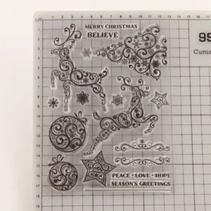 Christmas Deer Stamp Set - detail view | clear stamp