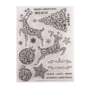 Christmas Deer Stamp Set - packaging photo | clear stamp