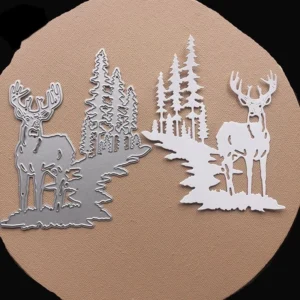 Sumflying Christmas Deer Trees metal cutting die - main product photo