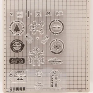 Christmas Element Icons Clear Stamp Set - size chart | clear stamp