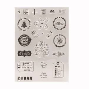 Christmas Element Icons Clear Stamp Set - packaging photo | clear stamp