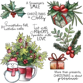 Sumflying Christmas Elements Ornament Star Clear Stamps