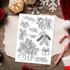 Sumflying Christmas Elements Ornament Star Clear Stamps Christmas Elements Clear Stamps 05