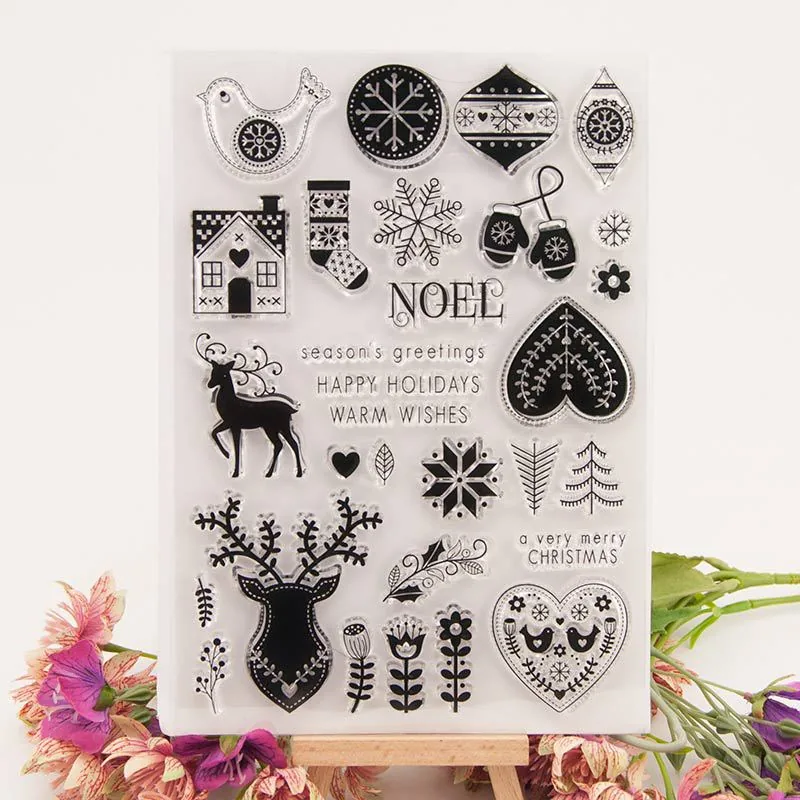 christmas-elements-stamp-set-1 Christmas Elements Stamp Set - main product photo | clear stamp