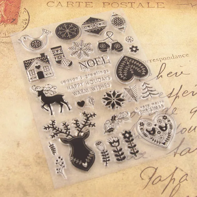 christmas-elements-stamp-set-2 Christmas Elements Stamp Set - detail view | clear stamp