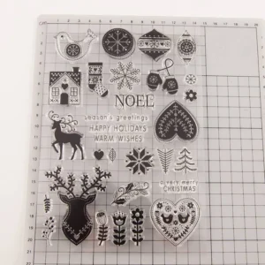 Christmas Elements Stamp Set Christmas Elements Stamp Set - size chart | clear stamp