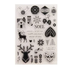 Christmas Elements Stamp Set Christmas Elements Stamp Set - packaging photo | clear stamp
