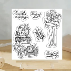 Sumflying Christmas Gifts Presents Box Clear Stamps Christmas Gifts Clear Stamps 06
