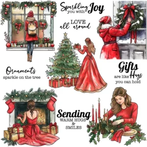Christmas Girl Clear Stamps 1 00